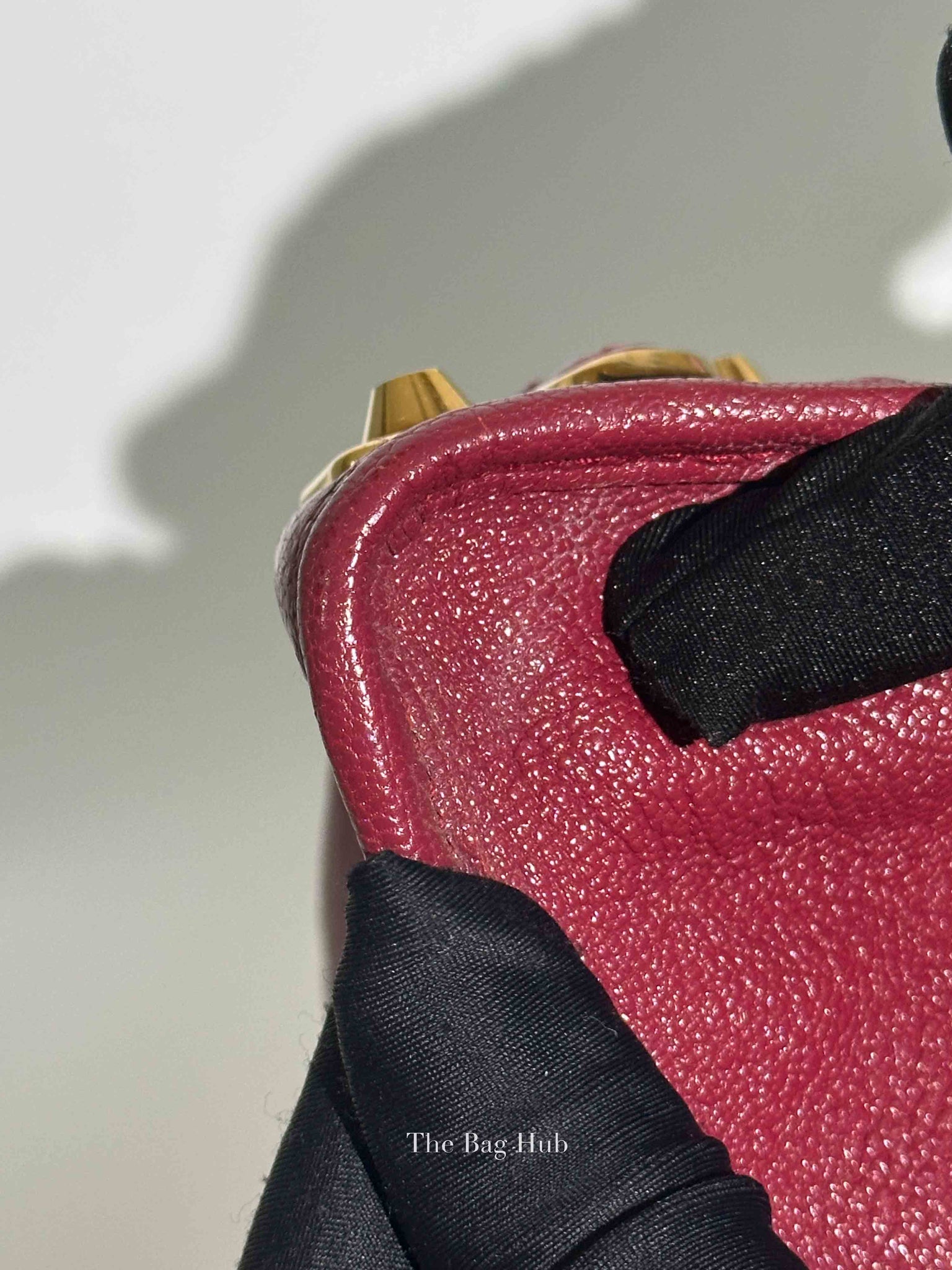 Balenciaga Burgundy Chevre Small Metallic City Edge Bag GHW