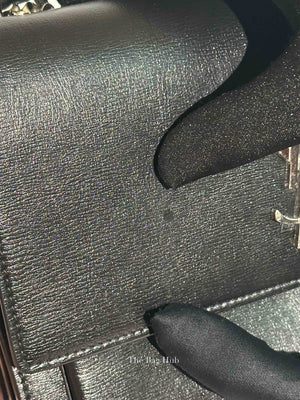 Saint Laurent Noir Smooth Leather Medium Sunset Shoulder Bag SHW