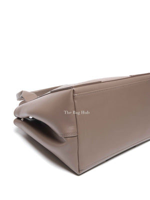 Balenciaga Taupe Leather Small Navy Cabas Bag