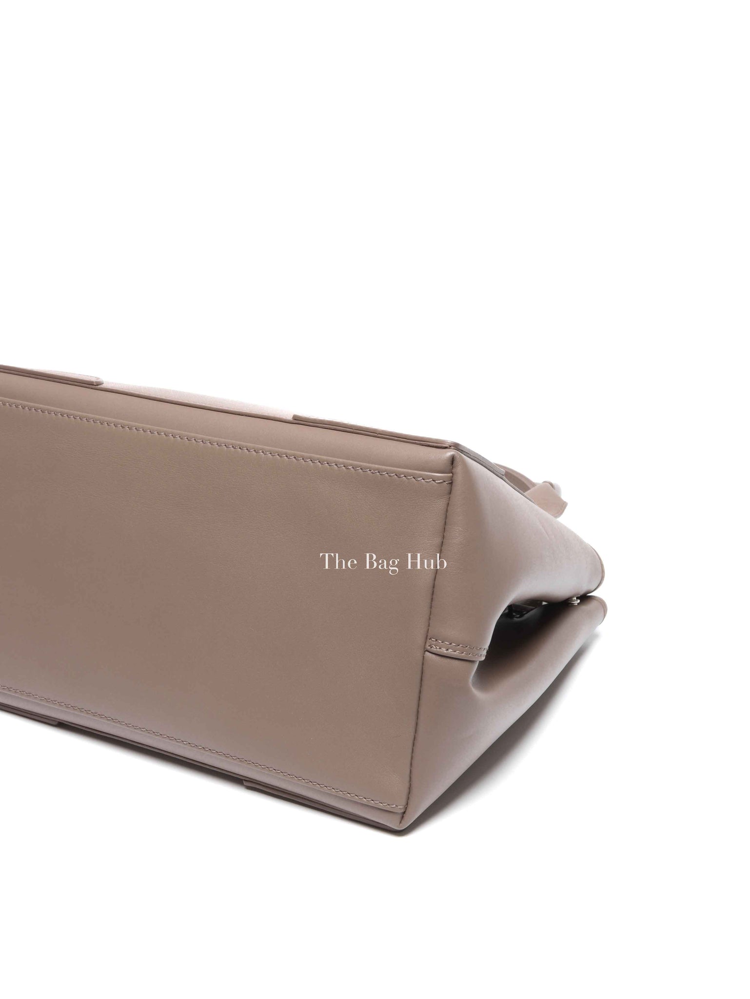 Balenciaga Taupe Leather Small Navy Cabas Bag