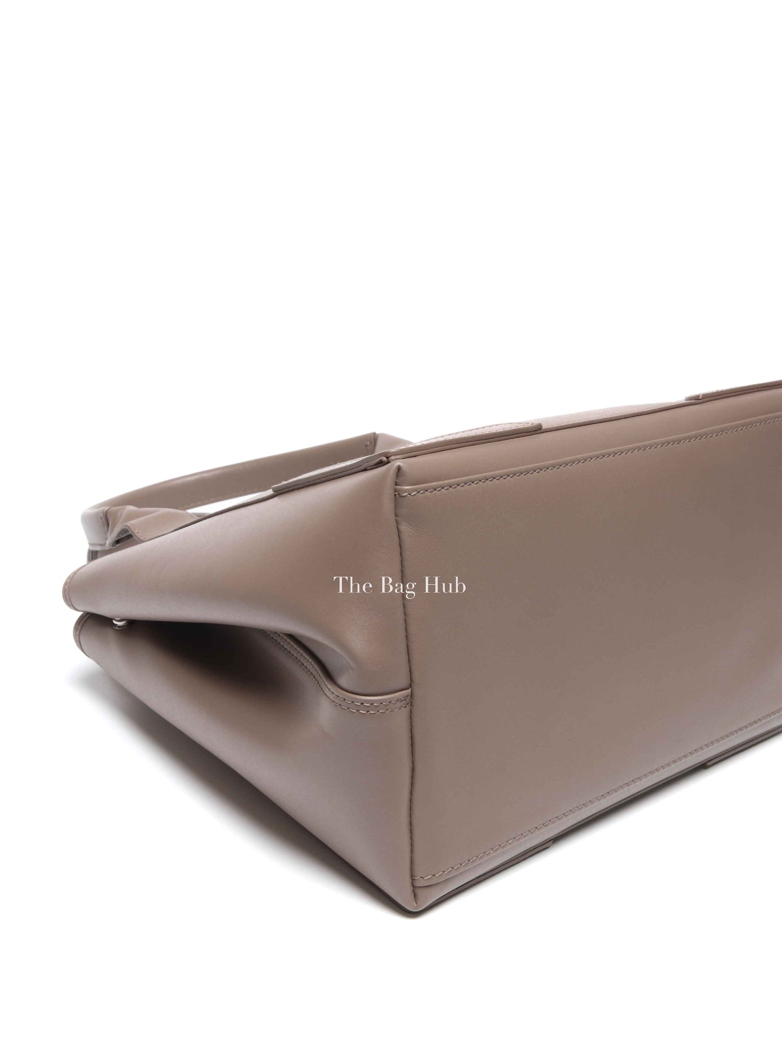Balenciaga Taupe Leather Small Navy Cabas Bag