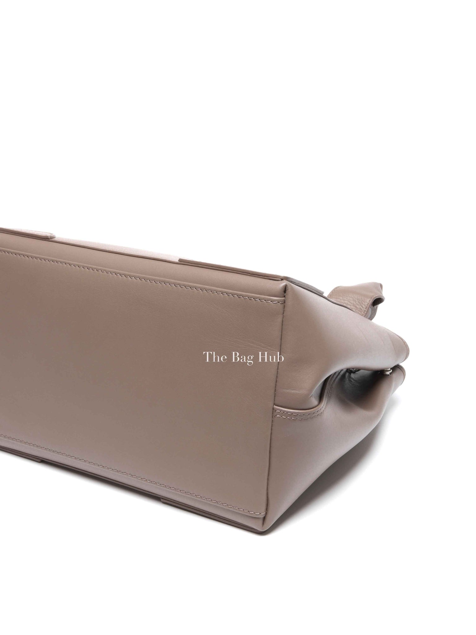 Balenciaga Taupe Leather Small Navy Cabas Bag