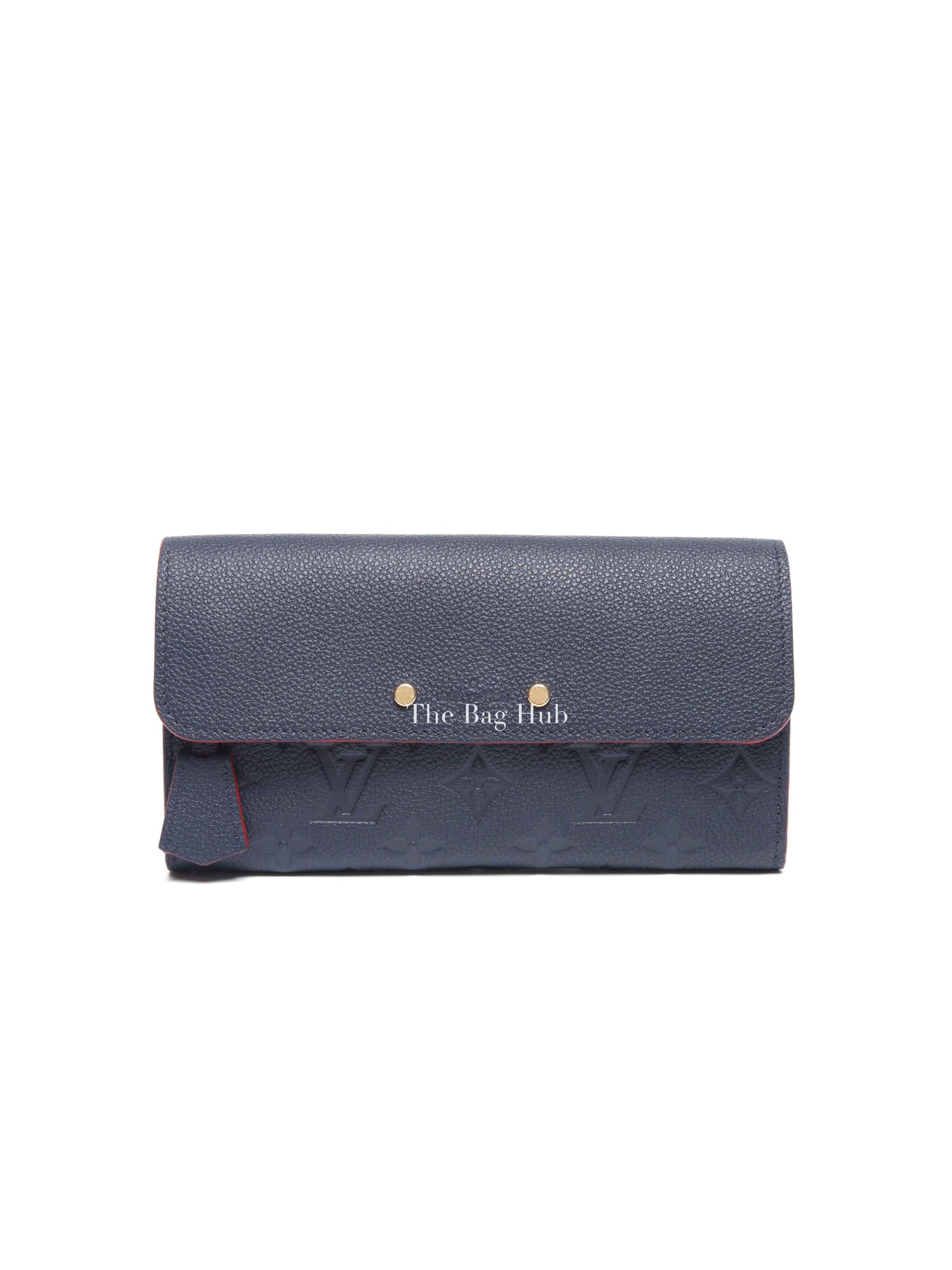 Louis Vuitton Marine Rouge Leather Empreinte Portefeuille Pont Neuf Long Wallet