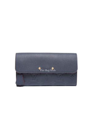 Louis Vuitton Marine Rouge Leather Empreinte Portefeuille Pont Neuf Long Wallet