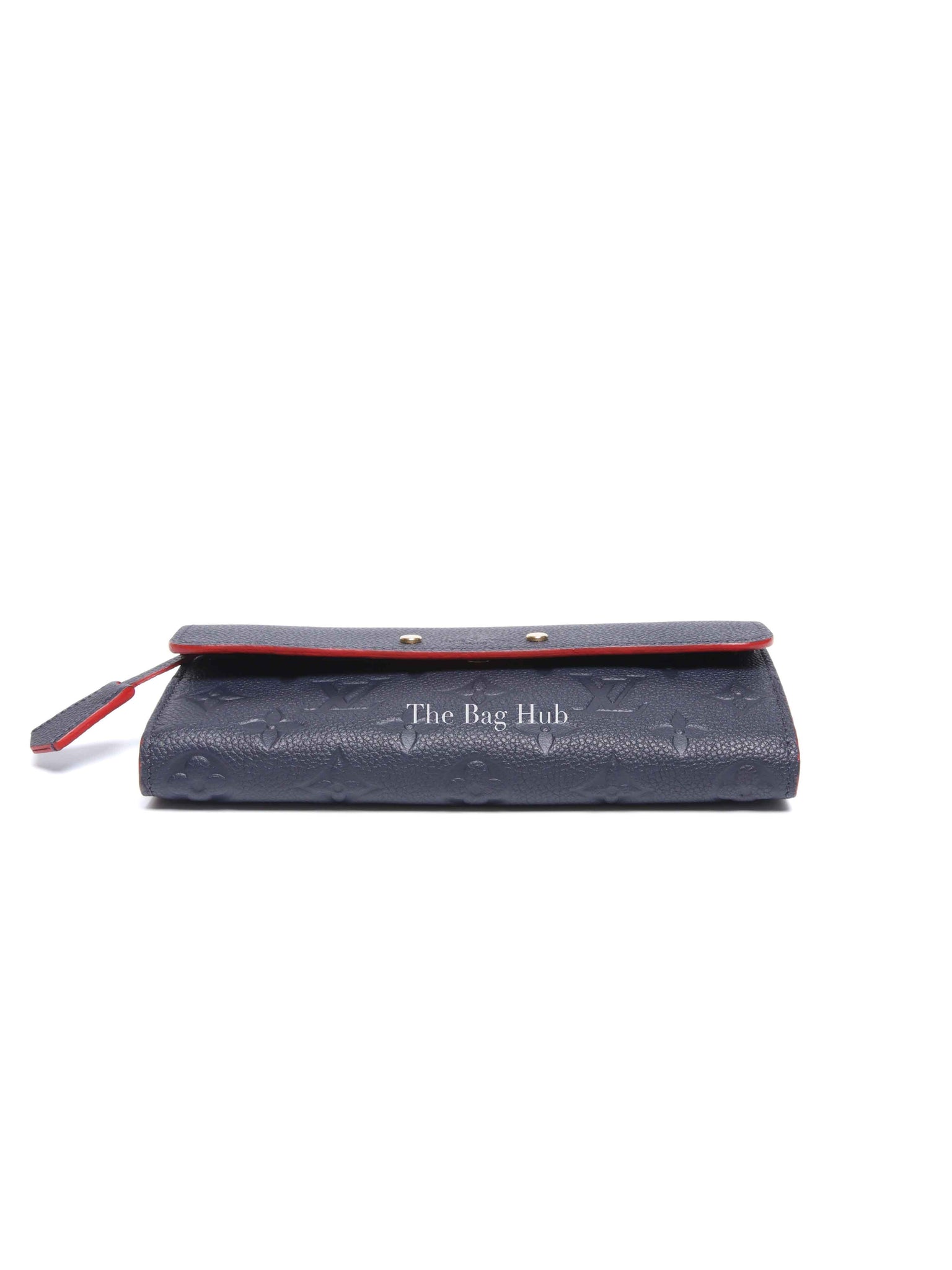 Louis Vuitton Marine Rouge Leather Empreinte Portefeuille Pont Neuf Long Wallet