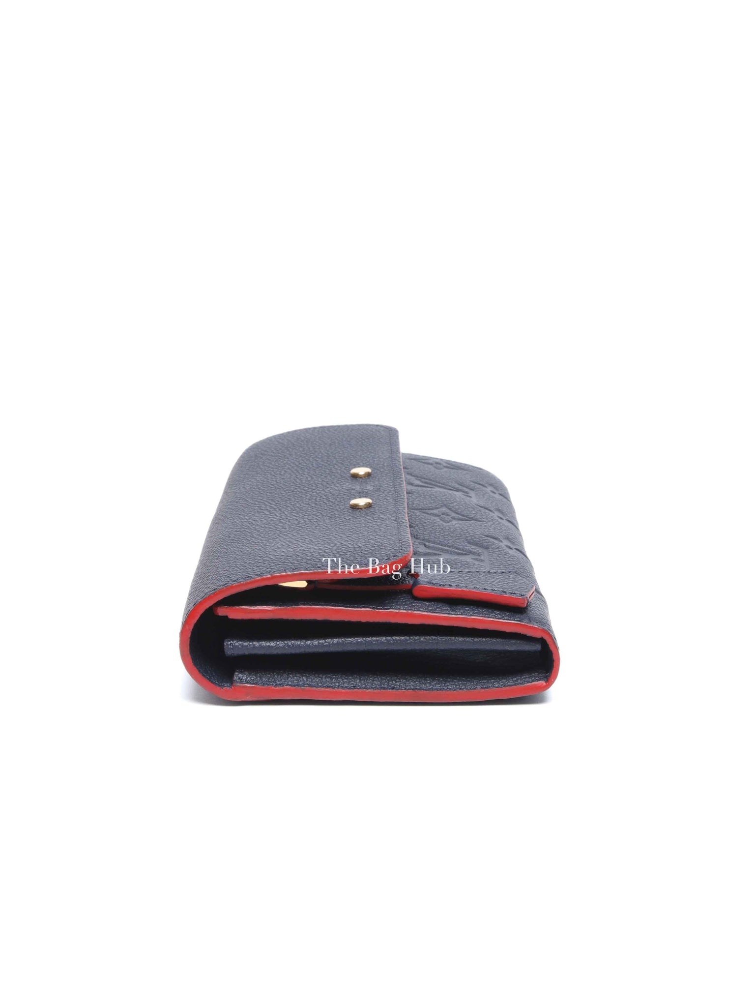 Louis Vuitton Marine Rouge Leather Empreinte Portefeuille Pont Neuf Long Wallet