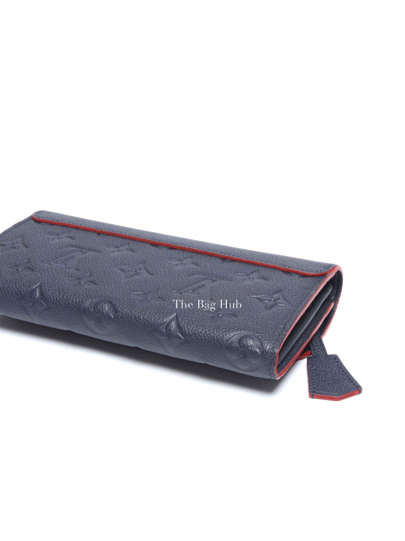 Louis Vuitton Marine Rouge Leather Empreinte Portefeuille Pont Neuf Long Wallet