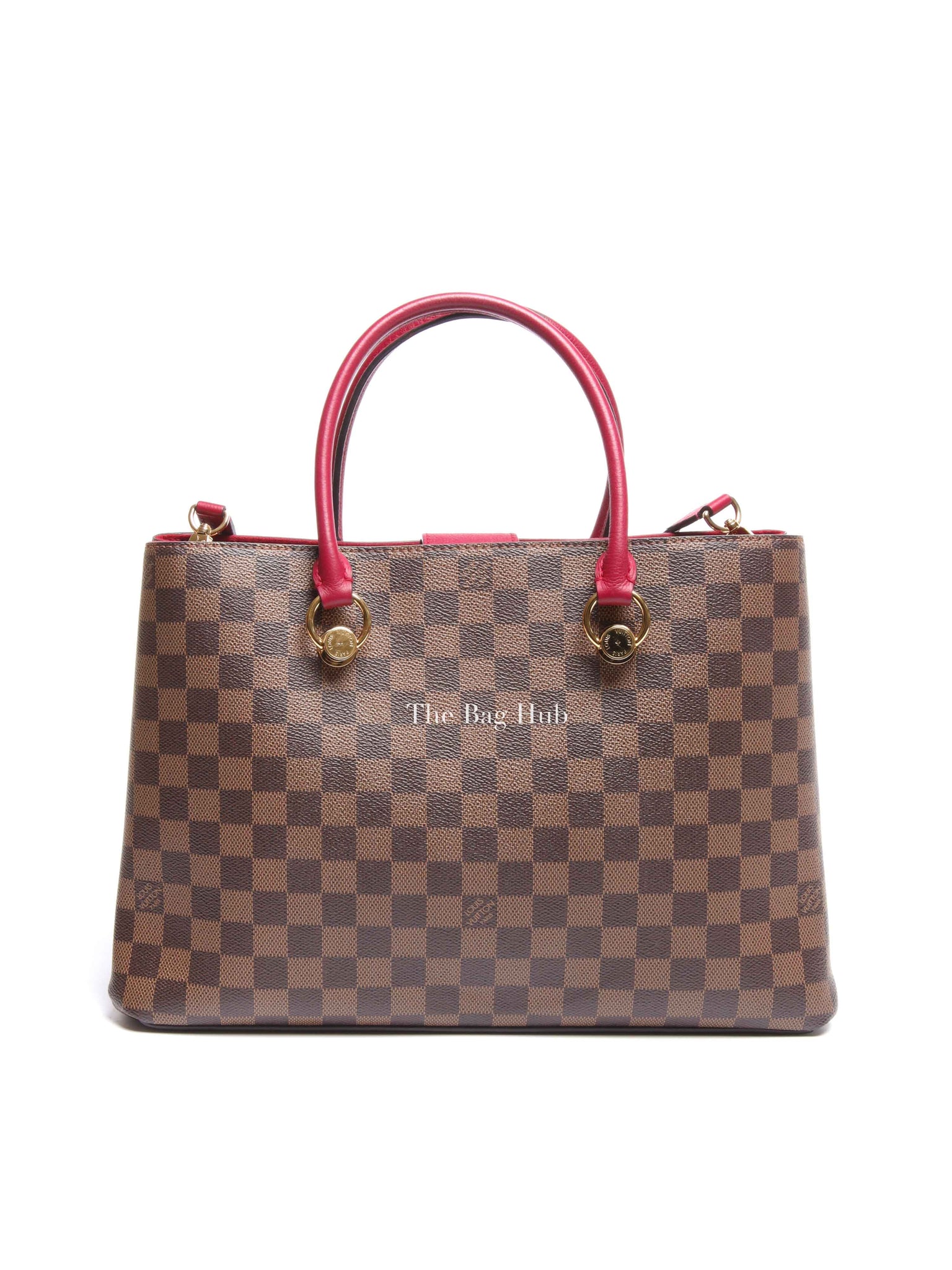 Louis Vuitton Red/Brown Damier Ebene Riverside Crossbody Tote Bag
