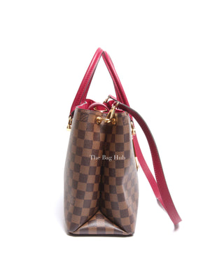 Louis Vuitton Red/Brown Damier Ebene Riverside Crossbody Tote Bag