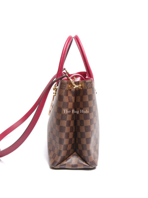 Louis Vuitton Red/Brown Damier Ebene Riverside Crossbody Tote Bag