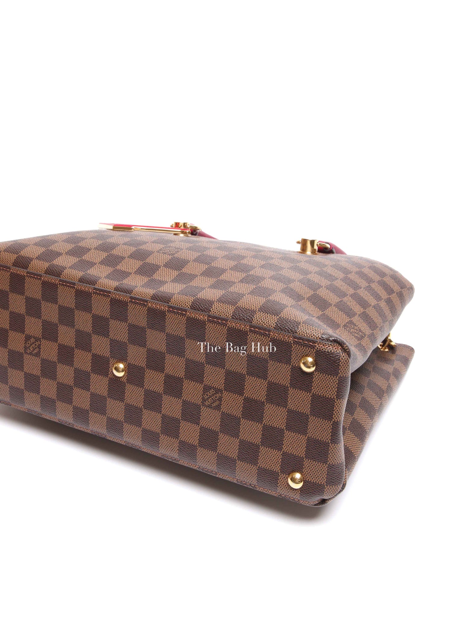 Louis Vuitton Red/Brown Damier Ebene Riverside Crossbody Tote Bag