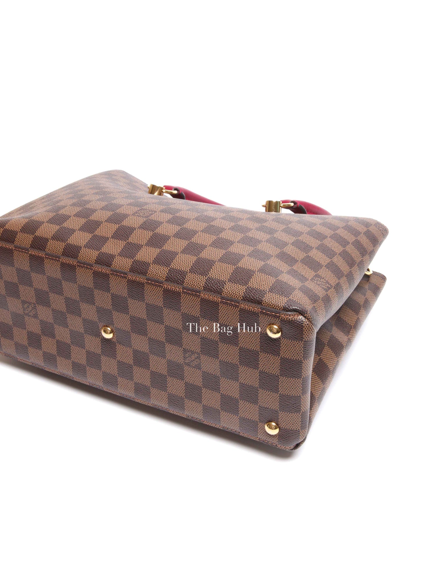 Louis Vuitton Red/Brown Damier Ebene Riverside Crossbody Tote Bag