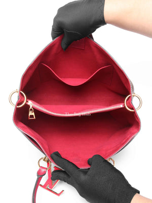 Louis Vuitton Red/Brown Damier Ebene Riverside Crossbody Tote Bag