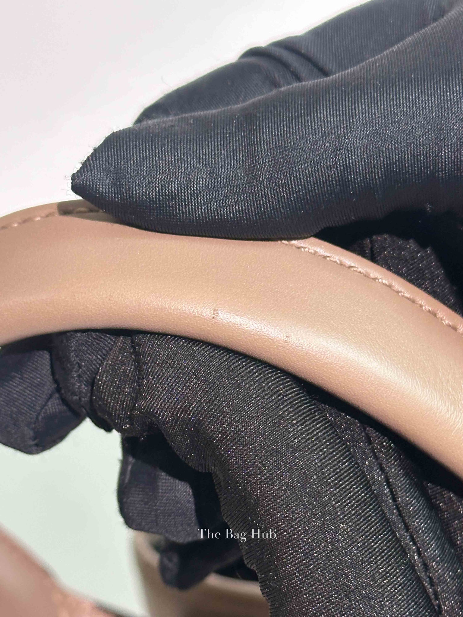 Balenciaga Taupe Leather Small Navy Cabas Bag