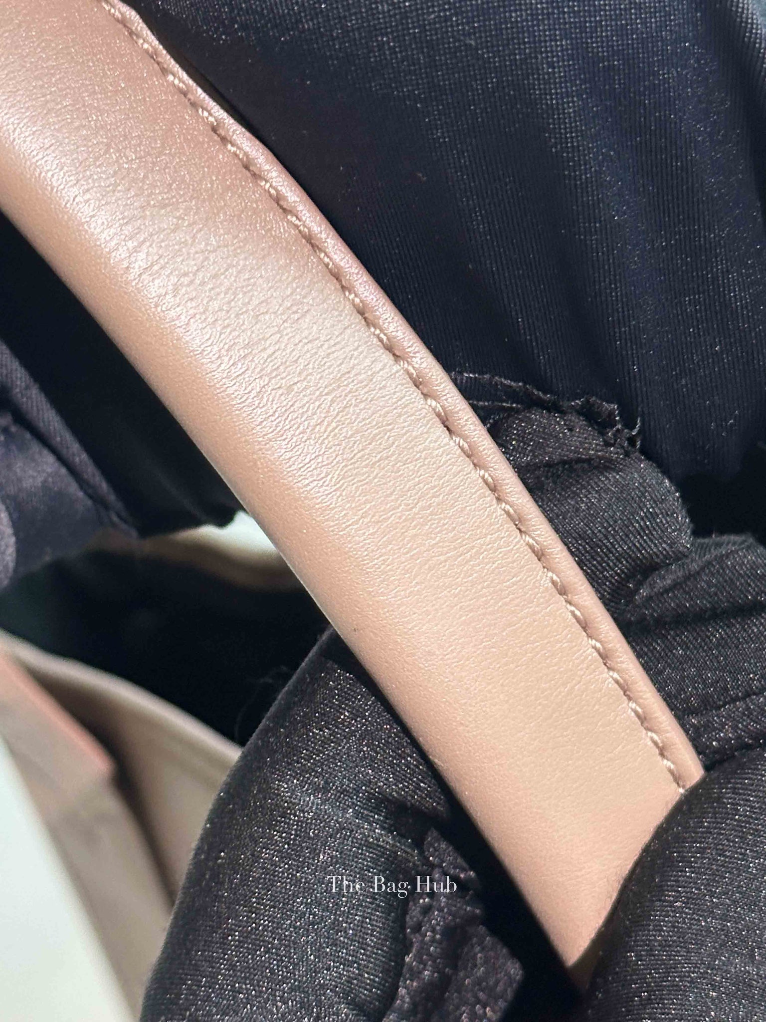 Balenciaga Taupe Leather Small Navy Cabas Bag