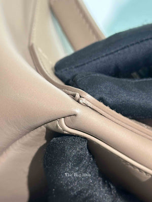 Balenciaga Taupe Leather Small Navy Cabas Bag
