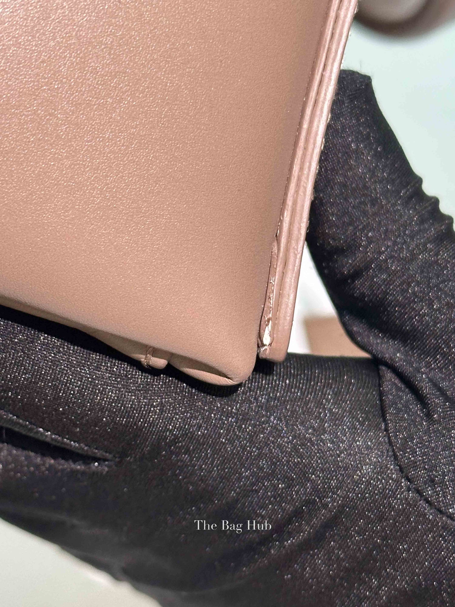 Balenciaga Taupe Leather Small Navy Cabas Bag