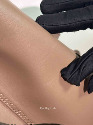 Balenciaga Taupe Leather Small Navy Cabas Bag