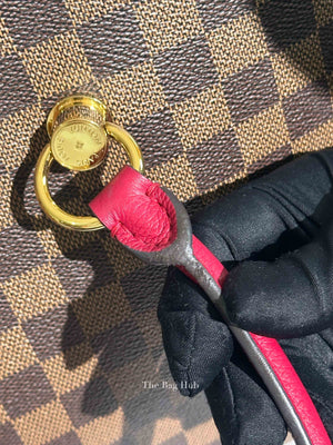 Louis Vuitton Red/Brown Damier Ebene Riverside Crossbody Tote Bag
