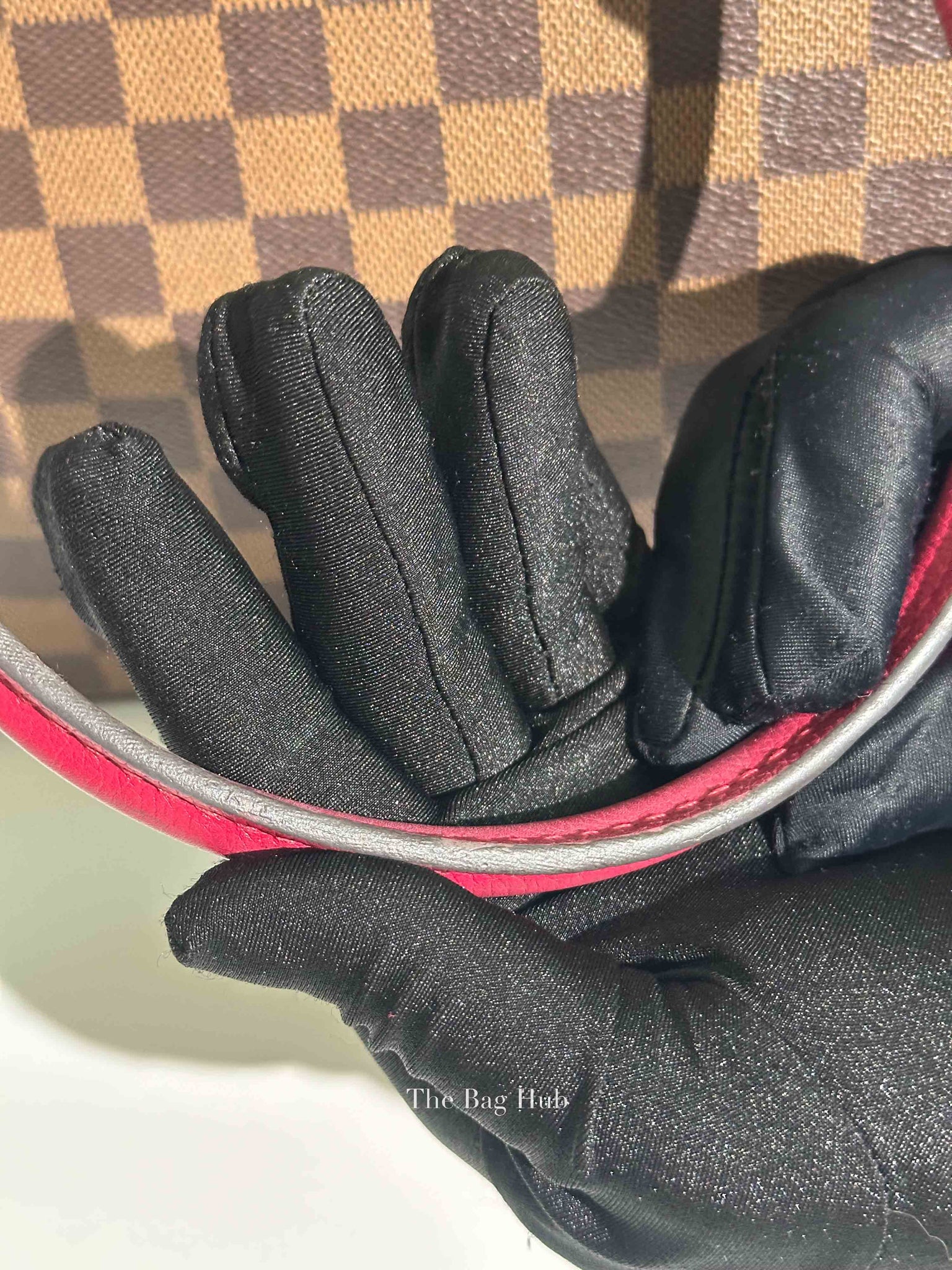 Louis Vuitton Red/Brown Damier Ebene Riverside Crossbody Tote Bag