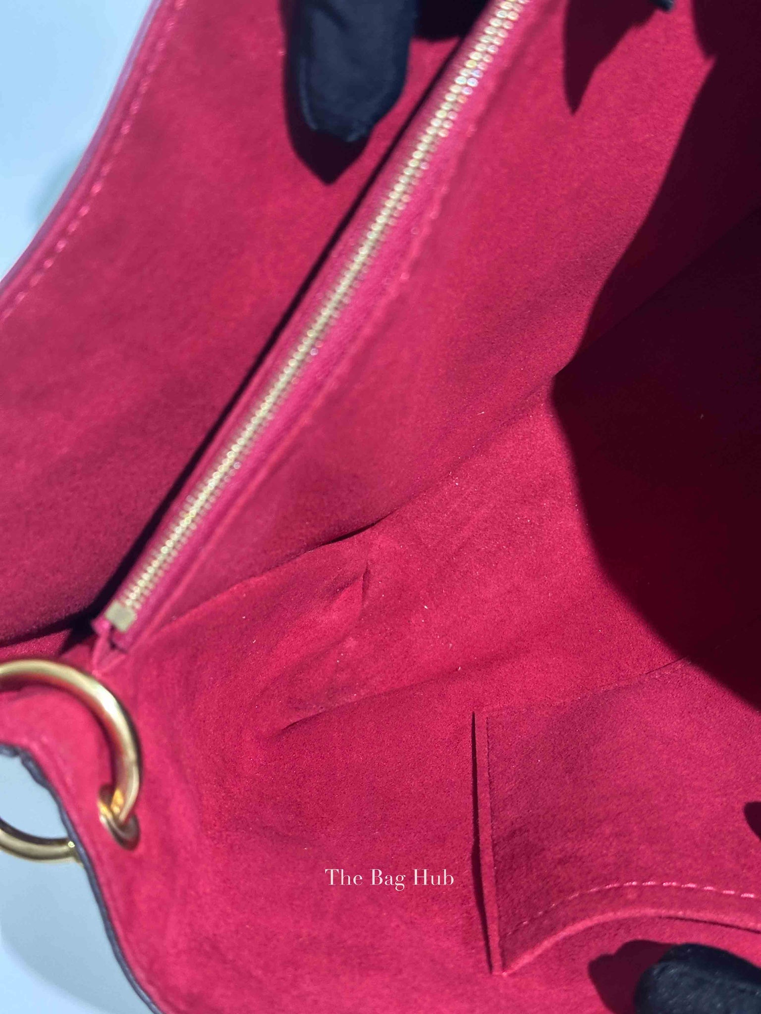 Louis Vuitton Red/Brown Damier Ebene Riverside Crossbody Tote Bag