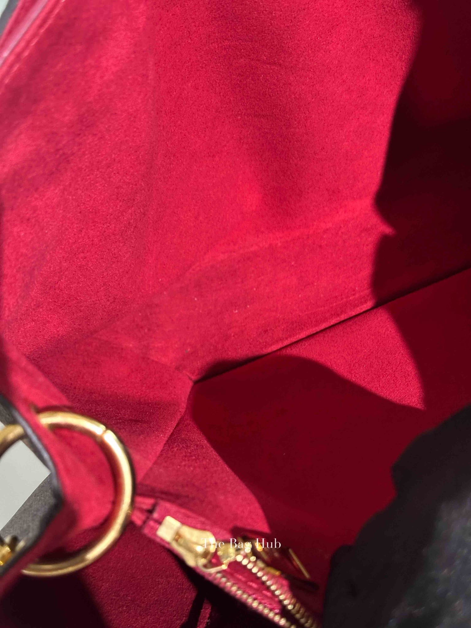 Louis Vuitton Red/Brown Damier Ebene Riverside Crossbody Tote Bag