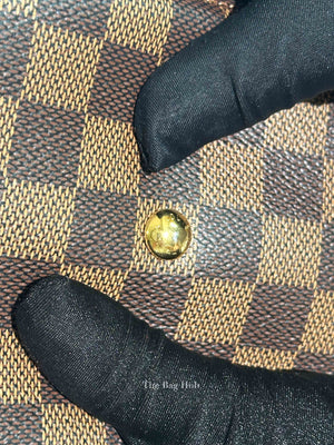 Louis Vuitton Red/Brown Damier Ebene Riverside Crossbody Tote Bag