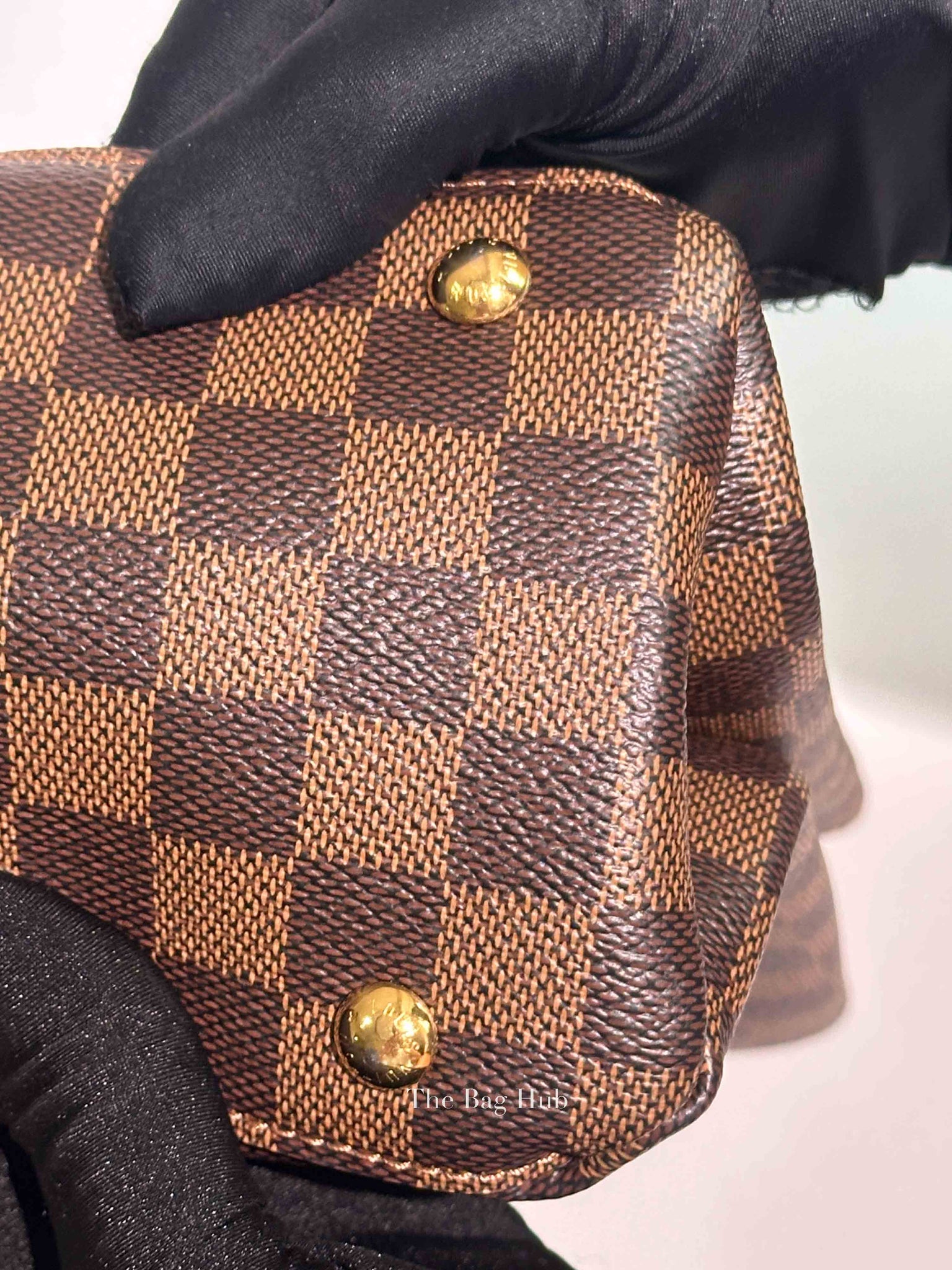 Louis Vuitton Red/Brown Damier Ebene Riverside Crossbody Tote Bag