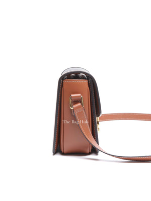 Celine Tan Canvas/Calfskin Teen Triomphe Shoulder Bag
