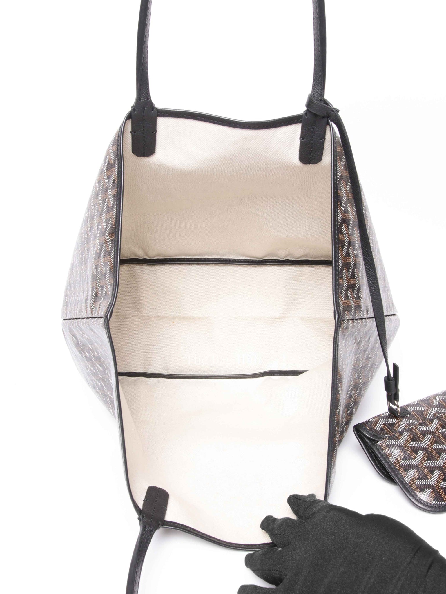 Goyard Black Canvas St. Louis PM Bag