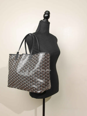 Goyard Black Canvas St. Louis PM Bag