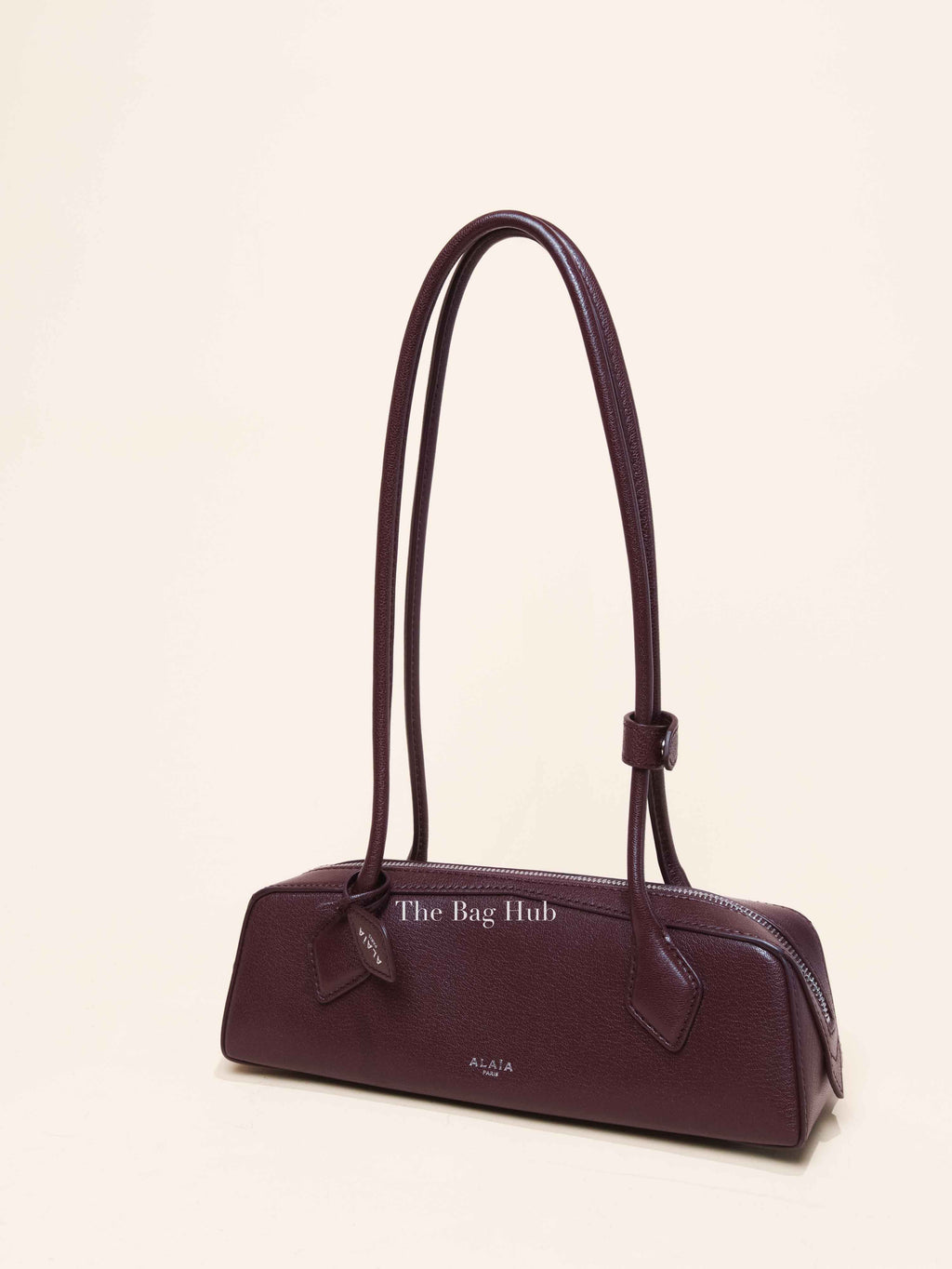 Alaia Burgundy Leather Le Teckel Small Shoulder Bag