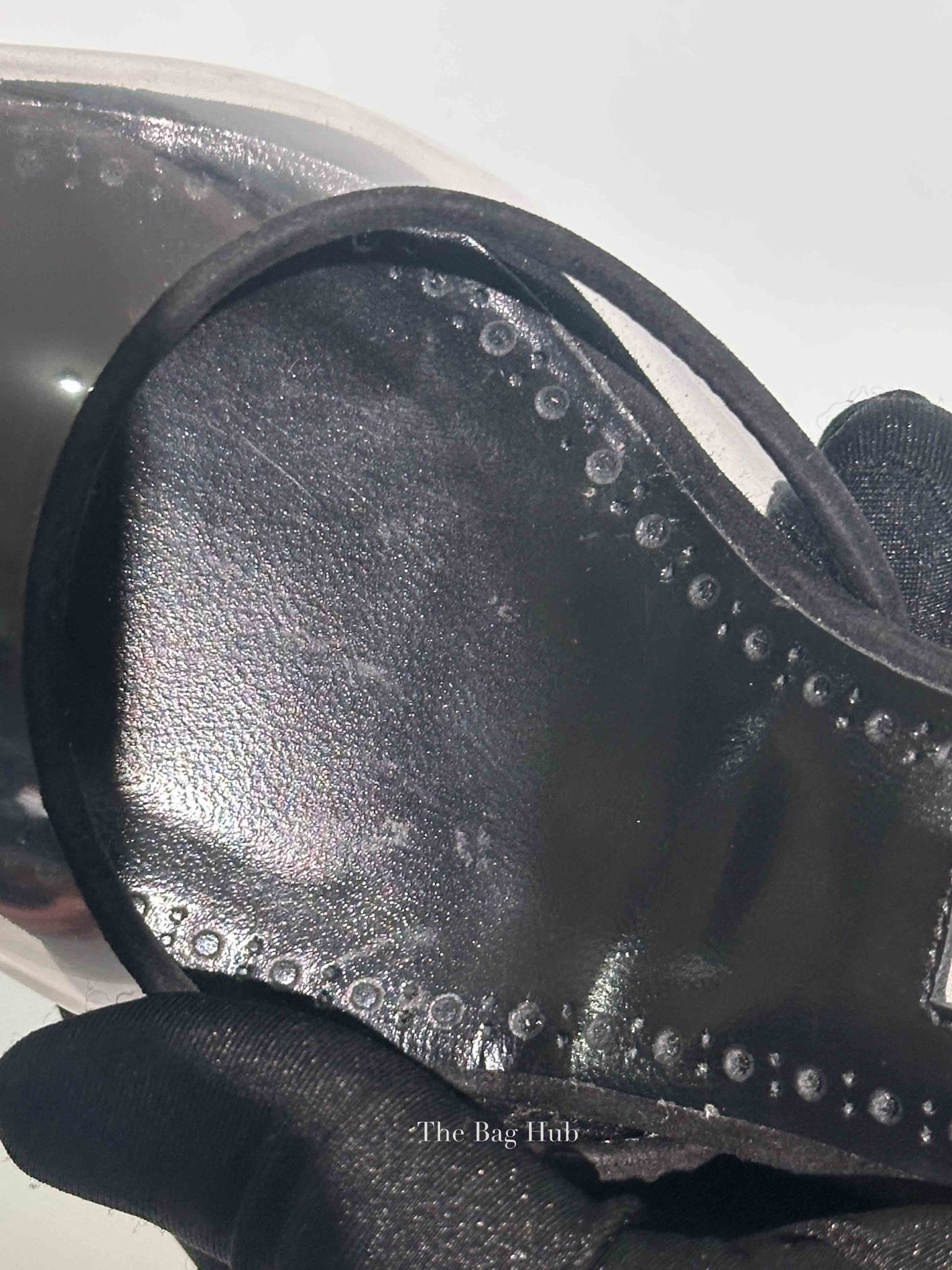 Manolo Blahnik Black Suade Jadifa Clear Stiletto Mule Sandals Size 36.5