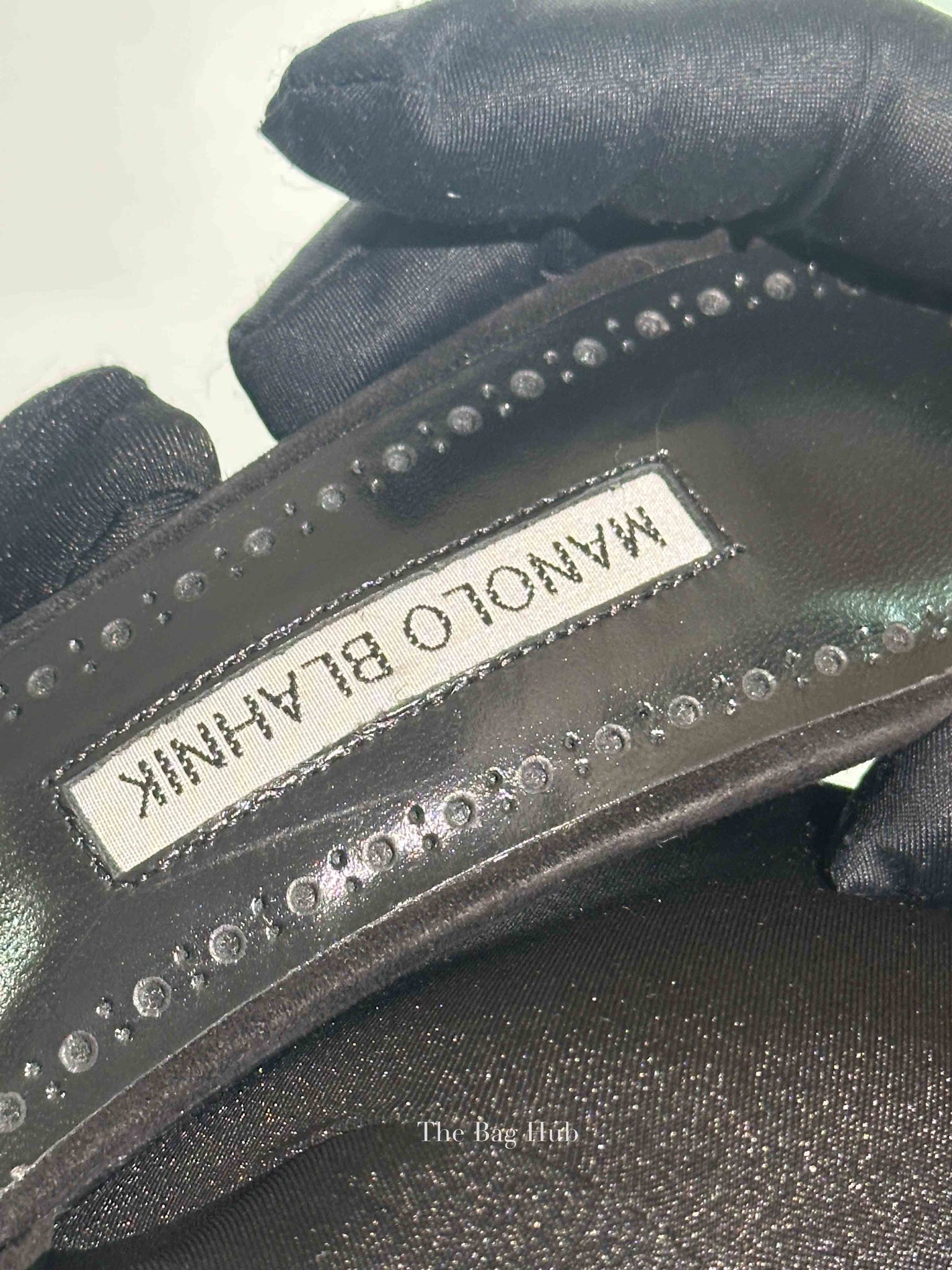 Manolo Blahnik Black Suade Jadifa Clear Stiletto Mule Sandals Size 36.5