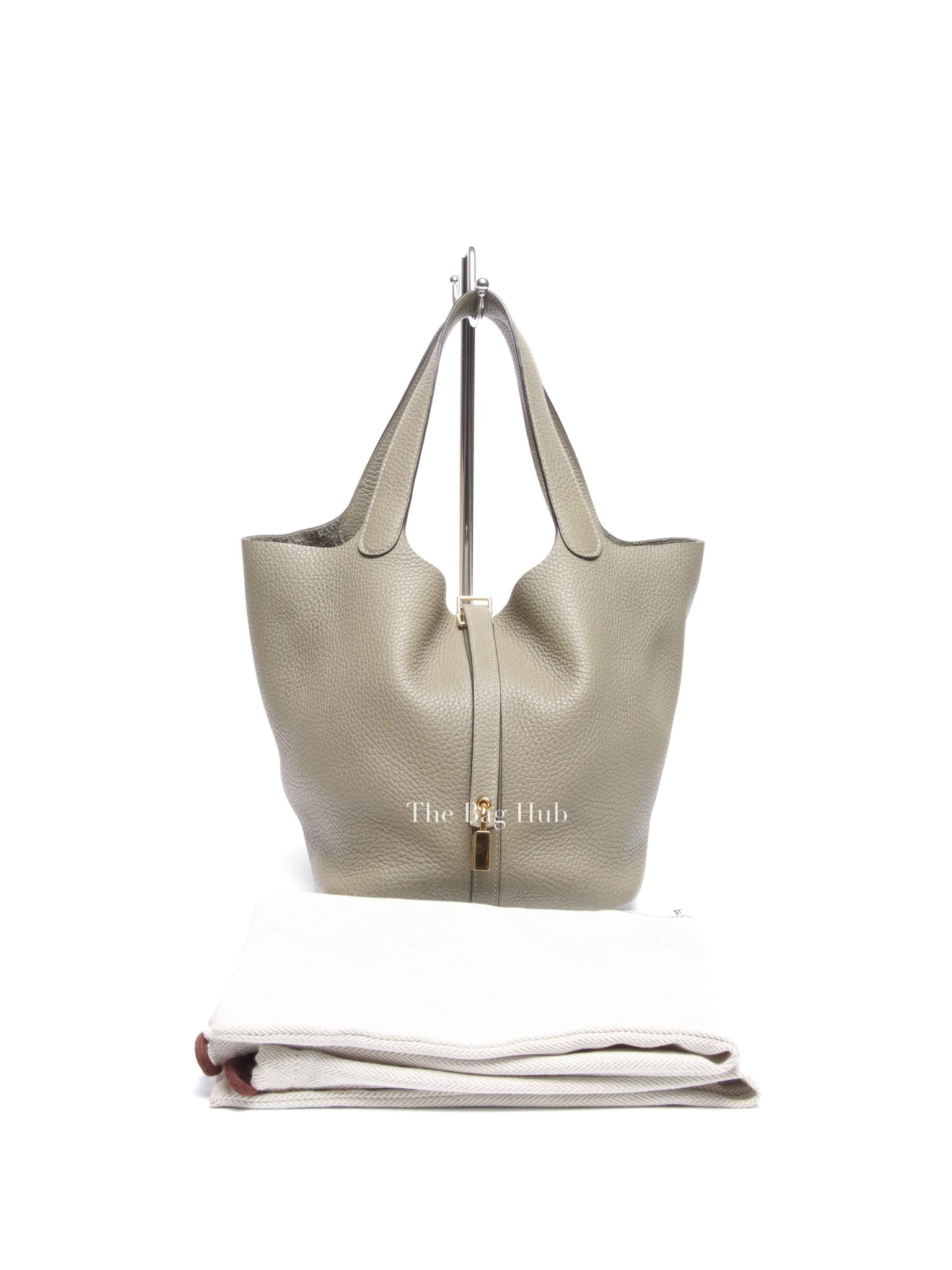 Hermes Etain Taurillon Clemence Picotin 22 Bag
