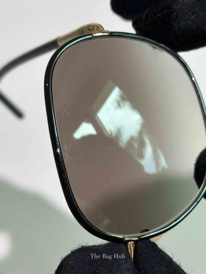 Prada Black Acetate Round Sunglasses