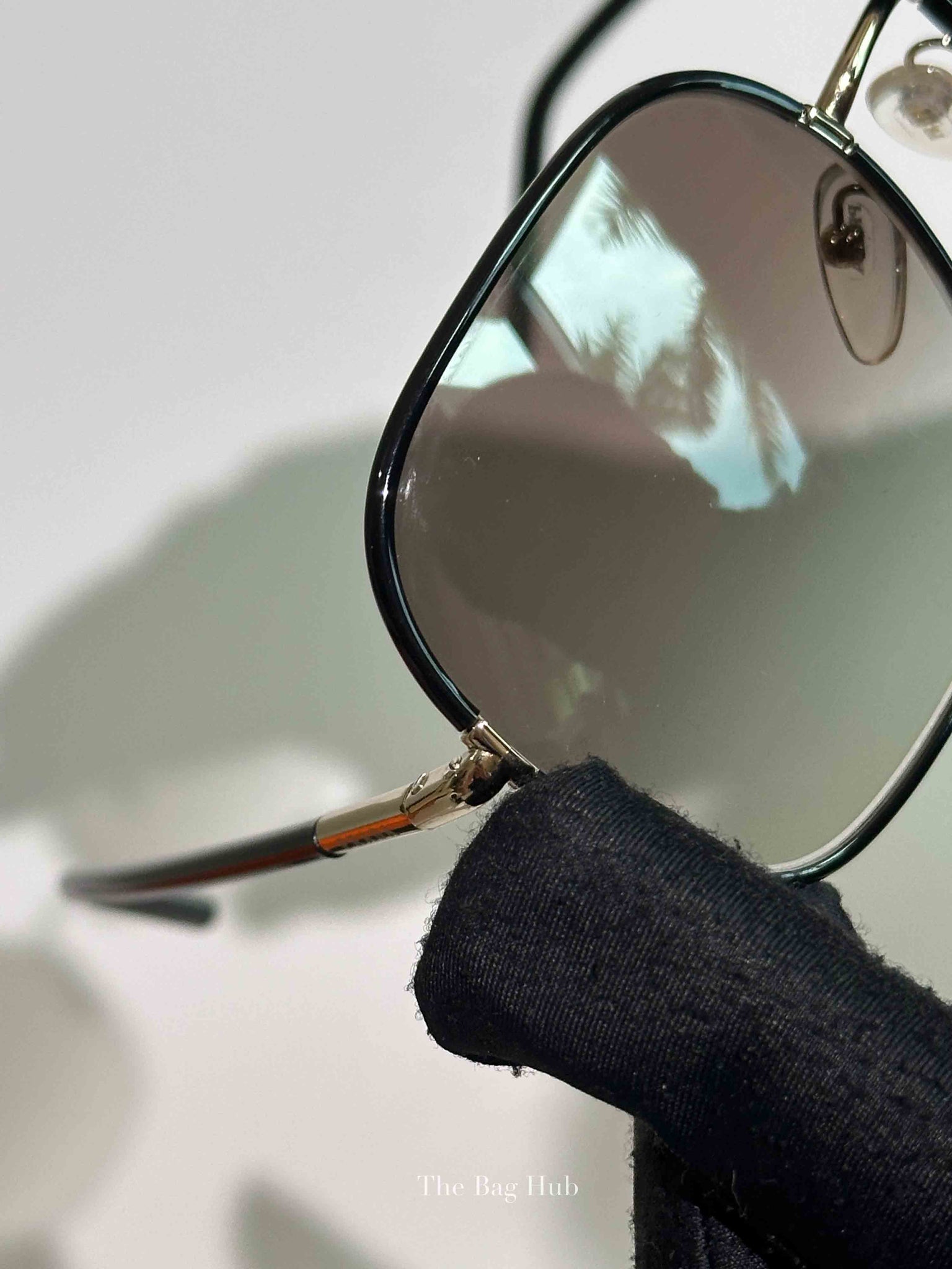 Prada Black Acetate Round Sunglasses