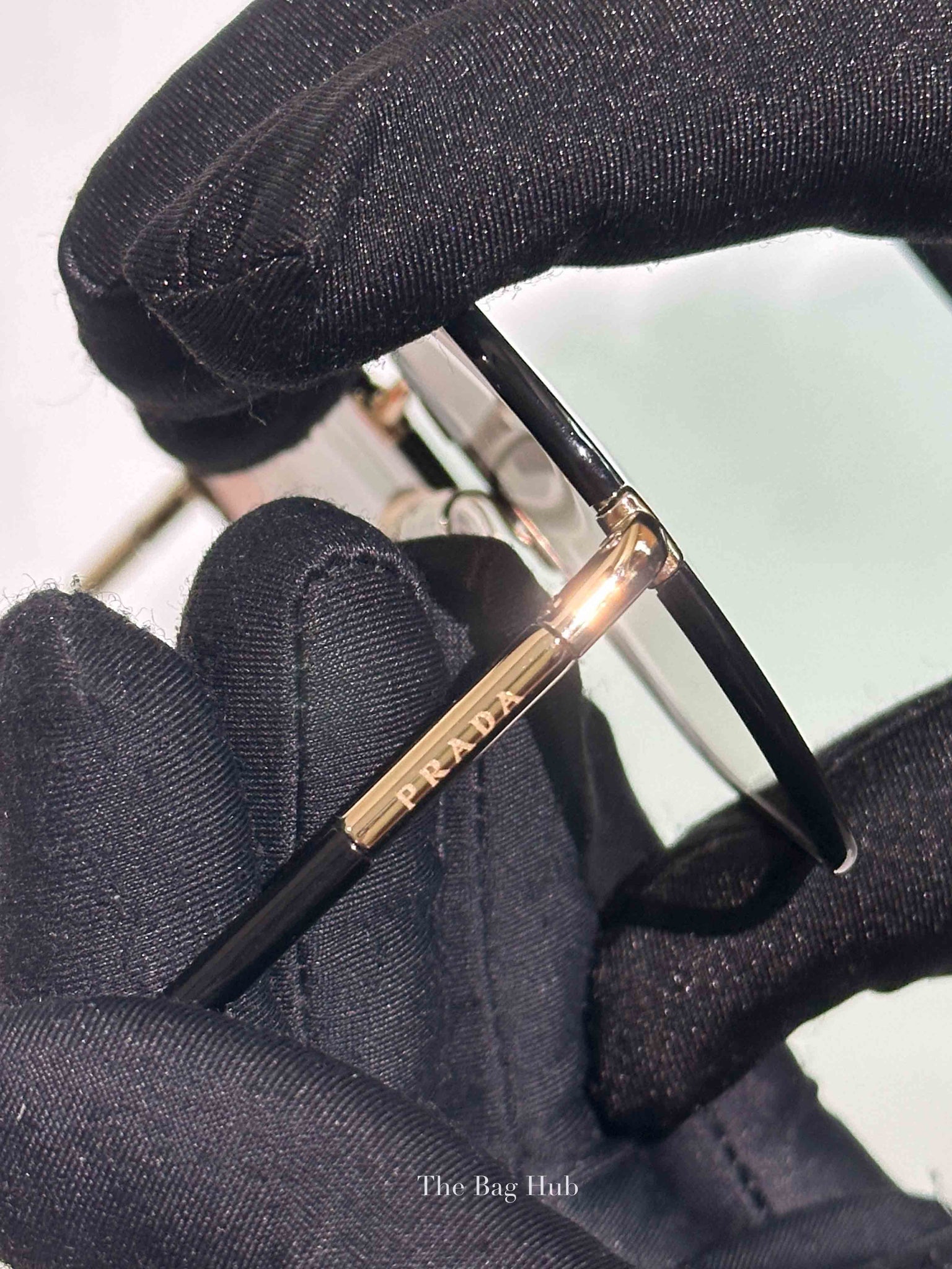 Prada Black Acetate Round Sunglasses