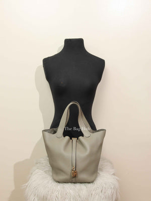 Hermes Etain Taurillon Clemence Picotin 22 Bag