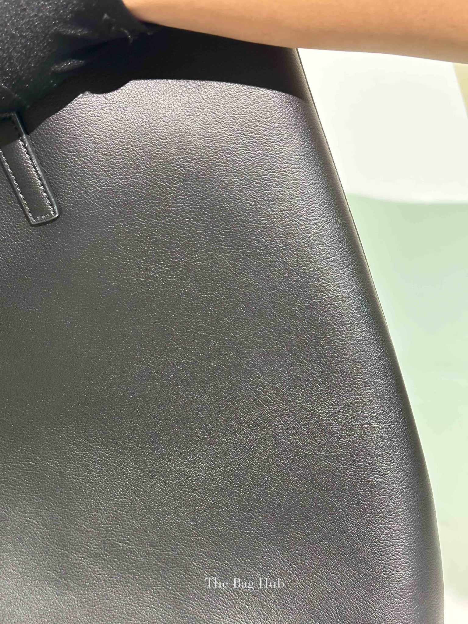 Saint Laurent Black Leather Supple North/South Tote Bag