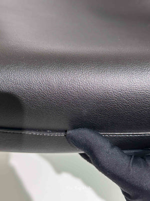Saint Laurent Black Leather Supple North/South Tote Bag