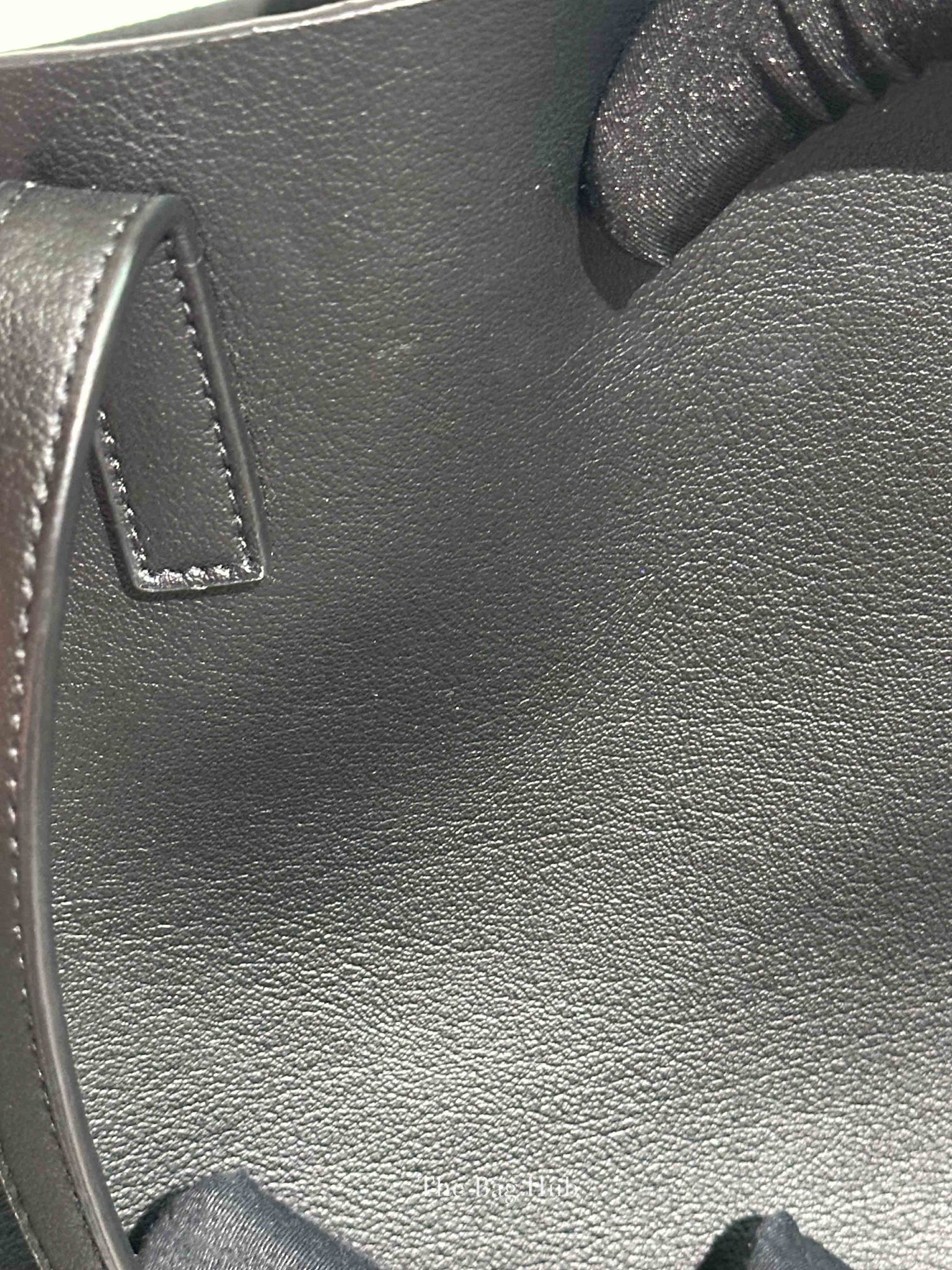 Saint Laurent Black Leather Supple North/South Tote Bag