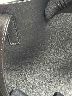 Saint Laurent Black Leather Supple North/South Tote Bag