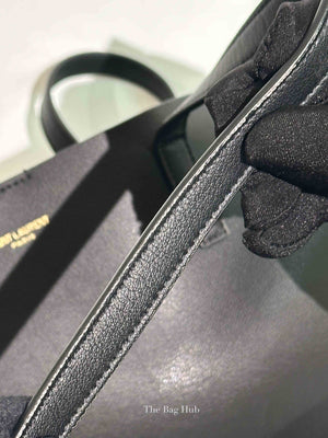 Saint Laurent Black Leather Supple North/South Tote Bag