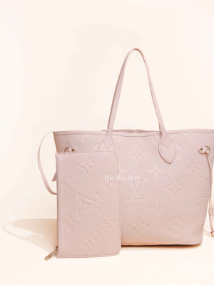 Louis Vuitton Sand Monogram Empreinte Leather Neverfull MM Tote Bag