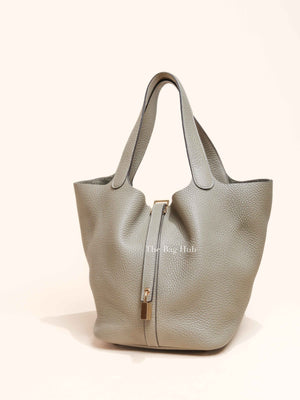 Hermes Etain Taurillon Clemence Picotin 22 Bag