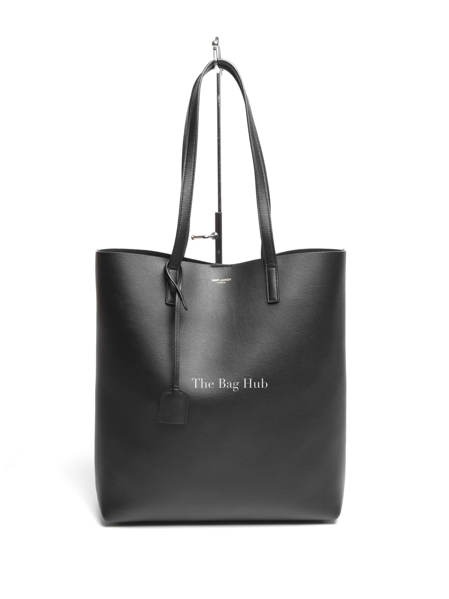 Saint Laurent Black Leather Supple North/South Tote Bag