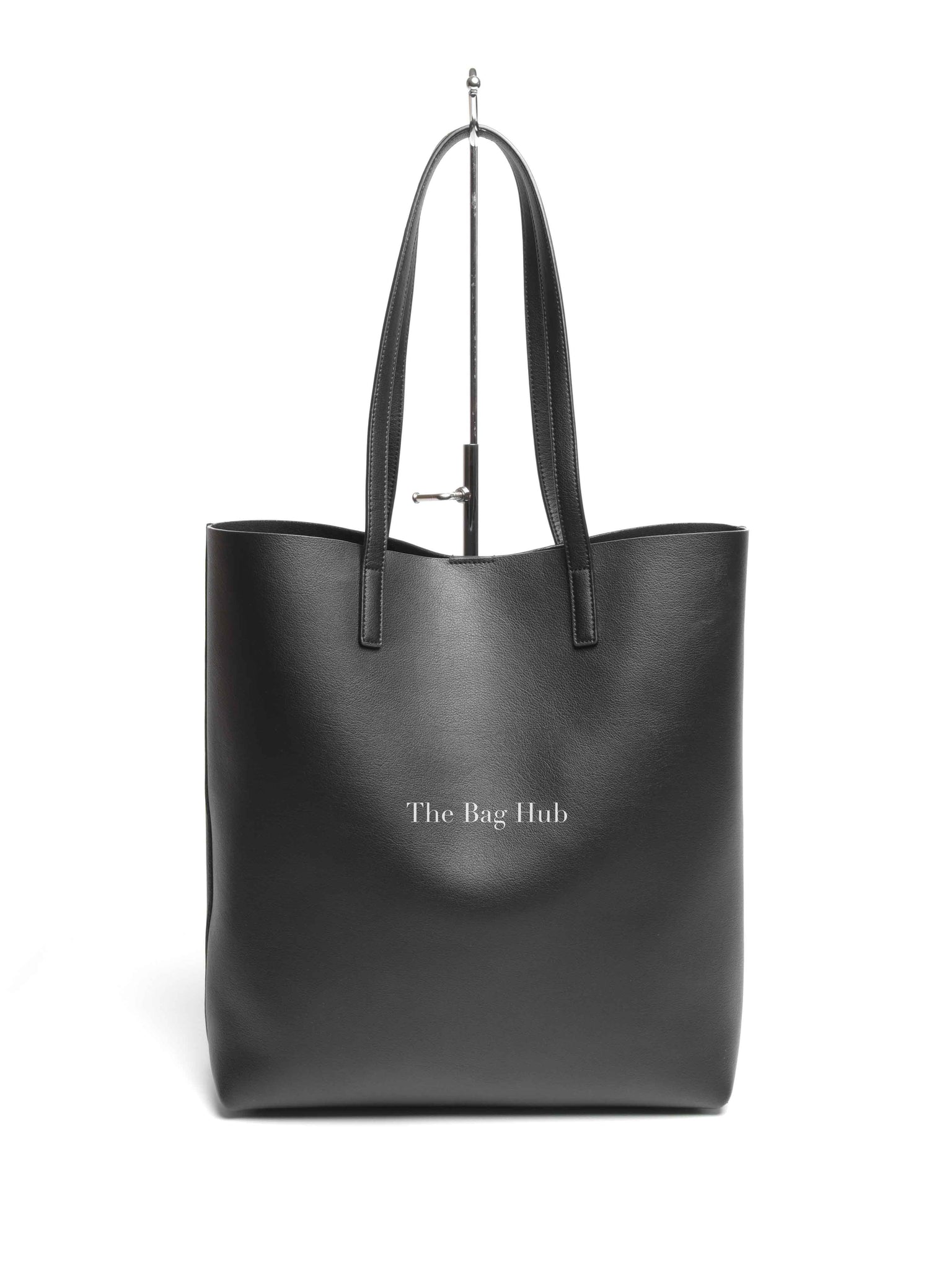 Saint Laurent Black Leather Supple North/South Tote Bag