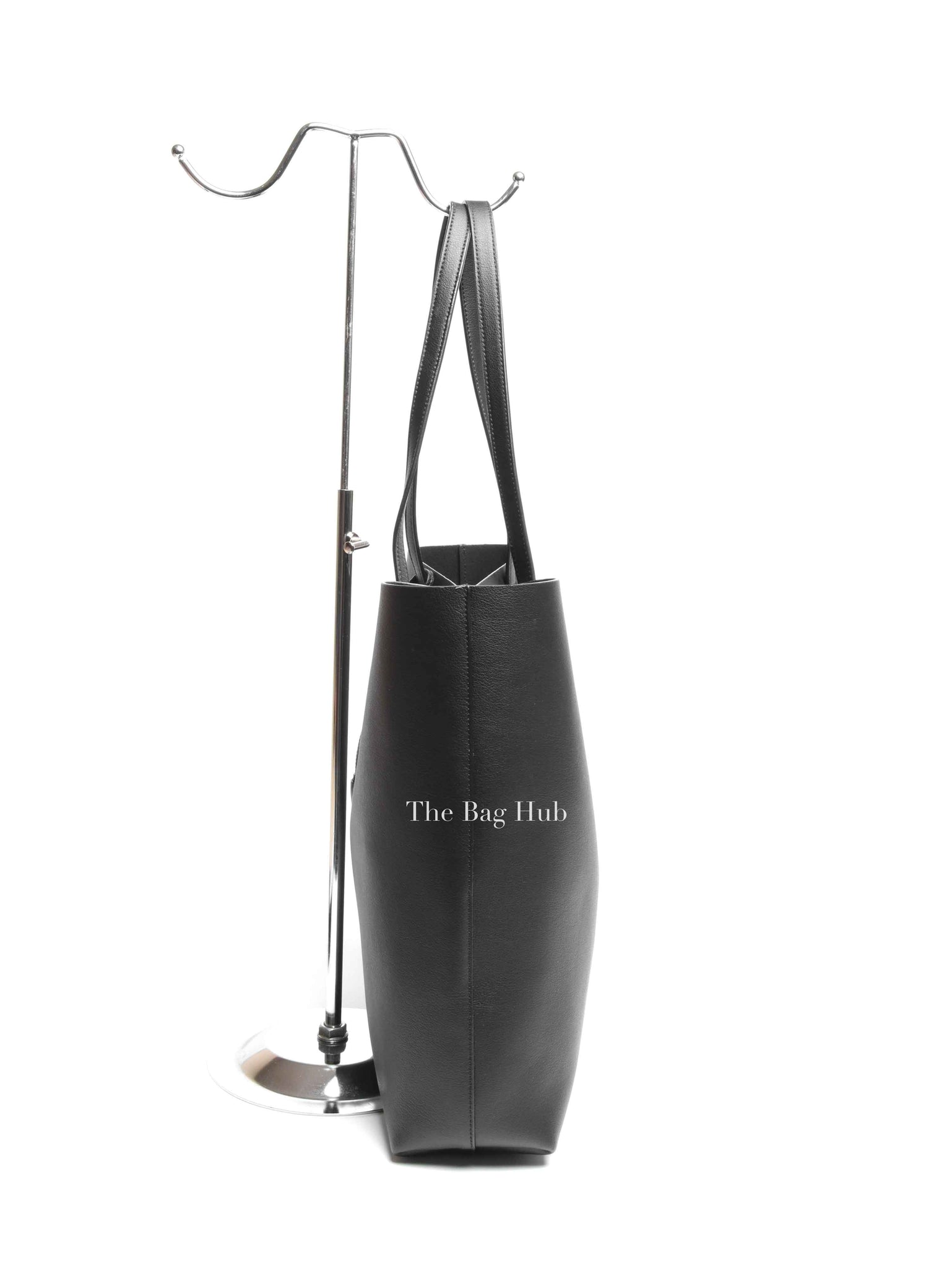 Saint Laurent Black Leather Supple North/South Tote Bag