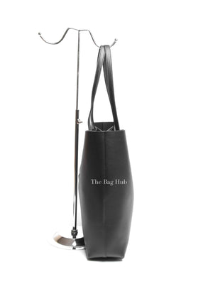Saint Laurent Black Leather Supple North/South Tote Bag